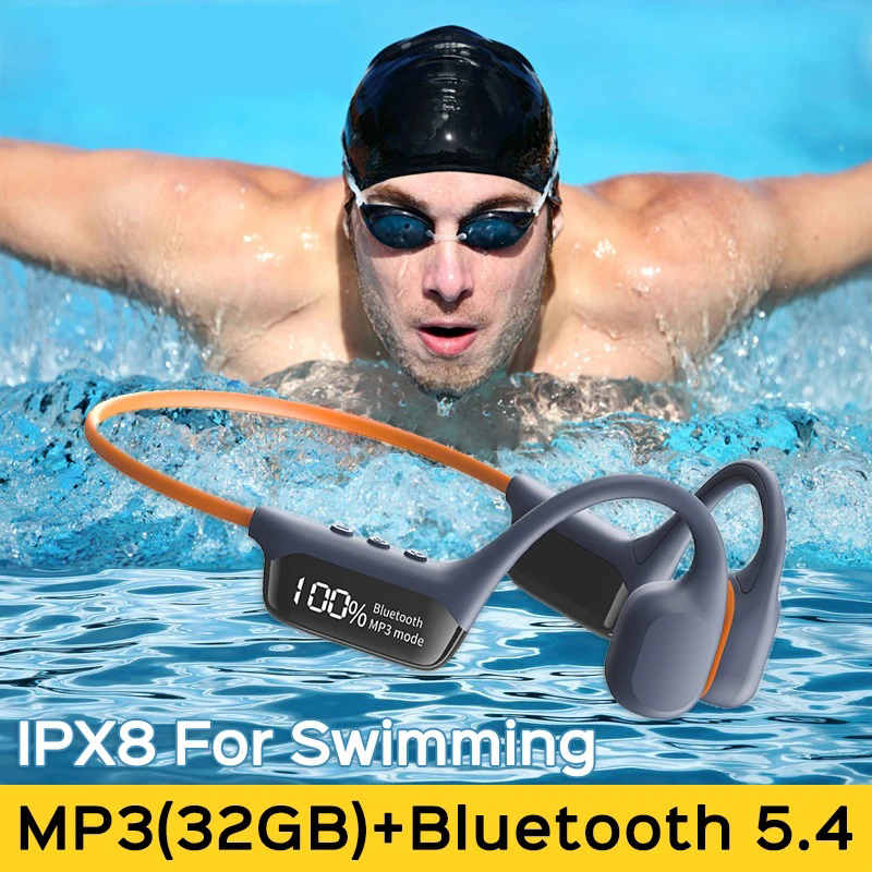 Bone Conduction Running Headphones - LonMao S10 Wireless IPX8 Swimming Bone