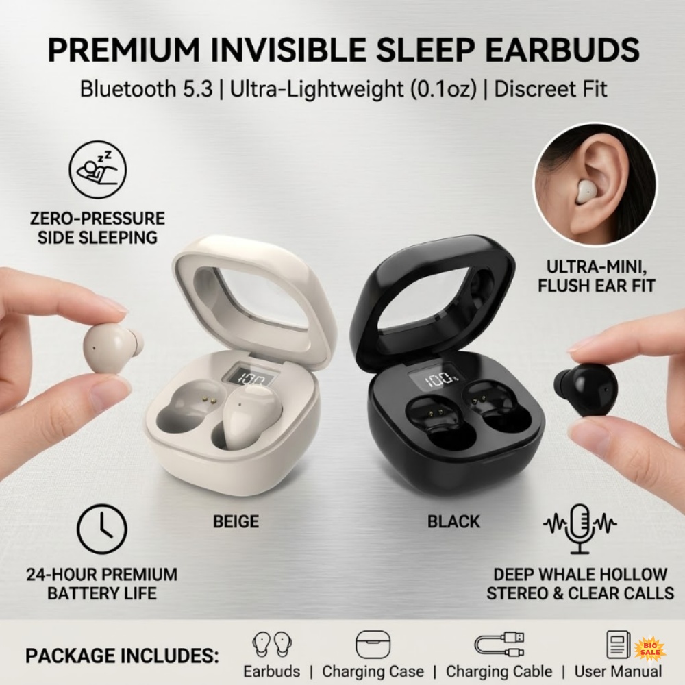 Sleep Mask Headphones Bluetooth - Ultra-Small TWS Wireless Earphones Bluetooth 5.3