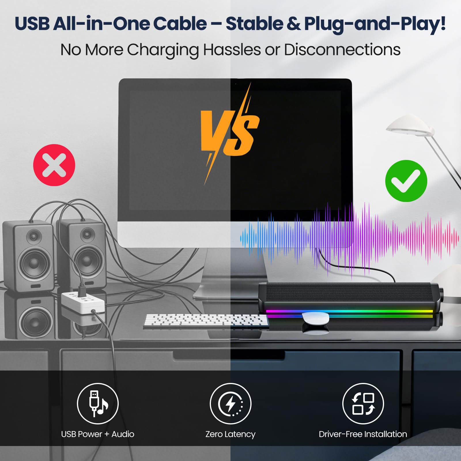 Wired Bluetooth Computer Speak - Rgb Computer Soundbar For Pc review and price