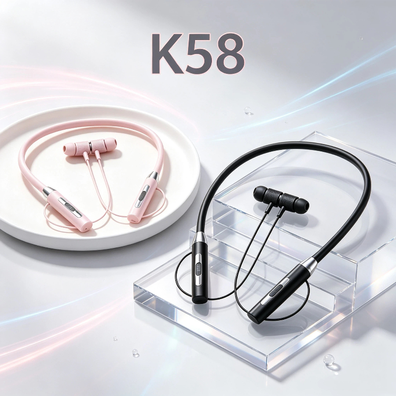 New K58 Bluetooth headset neck - Magnetic Neckband Sports Earphones review and price