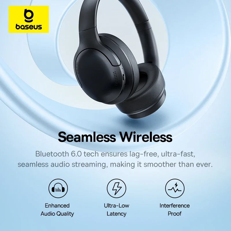Baseus BH1 Lite Wireless Headp - Anc Wireless Over Ear Headphones review and price