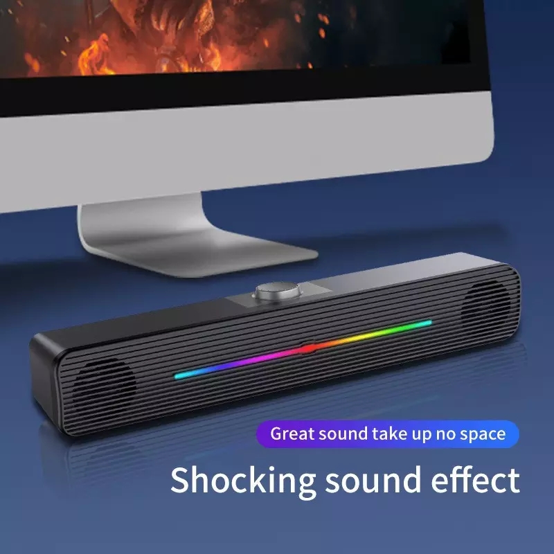 E-1407 Wholesale RGB Lights Wi - Rgb Computer Soundbar For Pc review and price