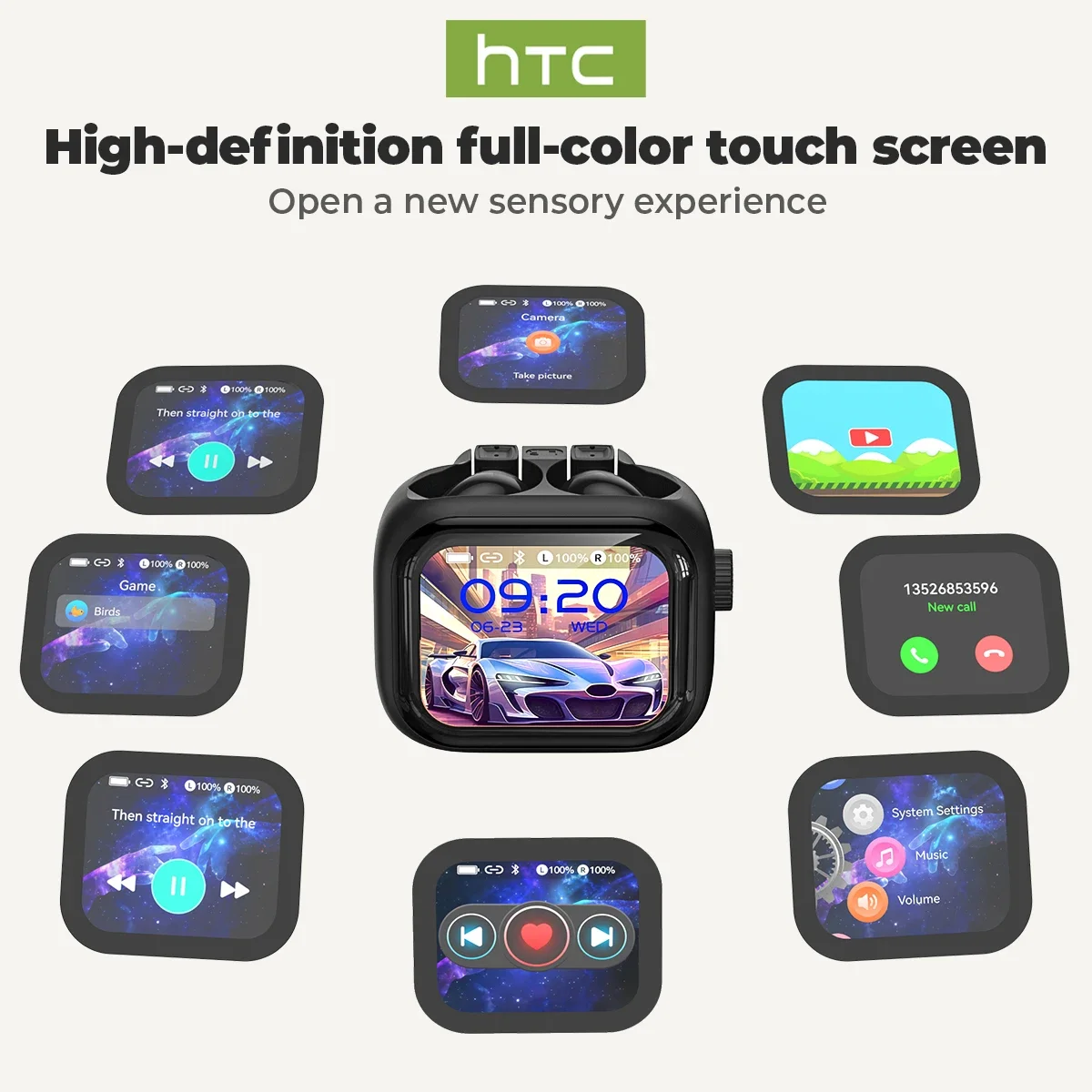 [Ultra HD Screen] HTC NE40 Ear - Tws Earbuds Bluetooth 5.3 review and price