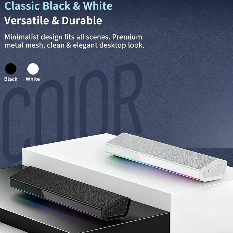 Bluetooth 5.4 Speaker RGB Ligh - Rgb Computer Soundbar For Pc review and price