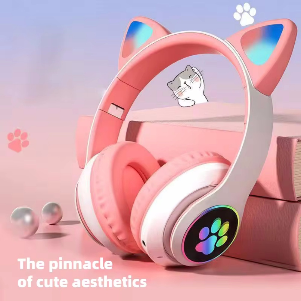 Cute Cat Ear Bluetooth Compati - Cat Ear Bluetooth Headset Led review and price