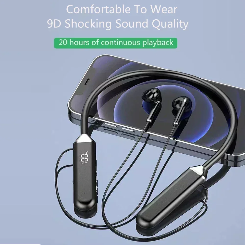 TWS Magnetic Wireless Headphon - Magnetic Neckband Sports Earphones review and price