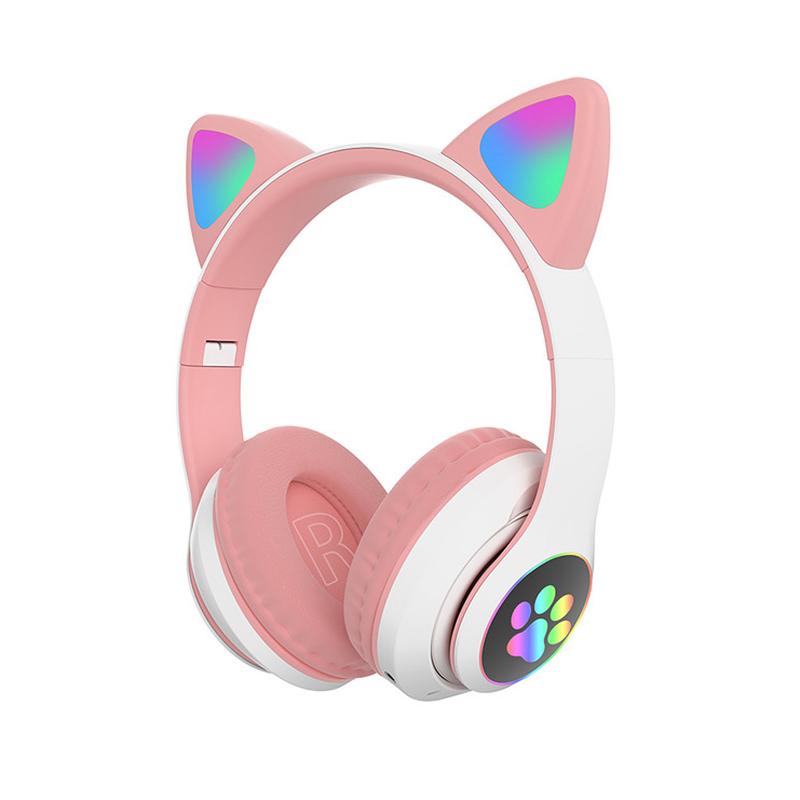 Cute Cat Ears Headphones Bluet - Cat Ear Bluetooth Headset Led review and price