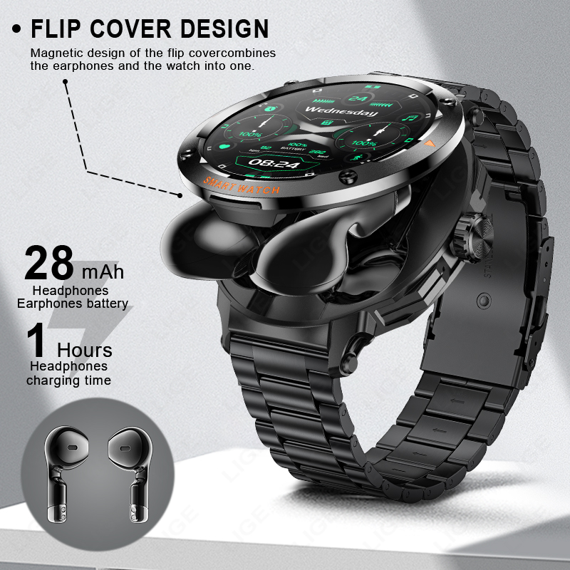 LIGE New 2 In 1 Smart Watch wi - Tws Earbuds Bluetooth 5.3 review and price