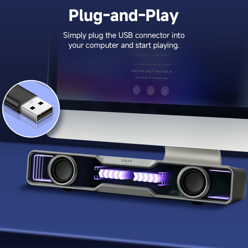 Edifier QS30 Computer Speakers - Rgb Computer Soundbar For Pc review and price