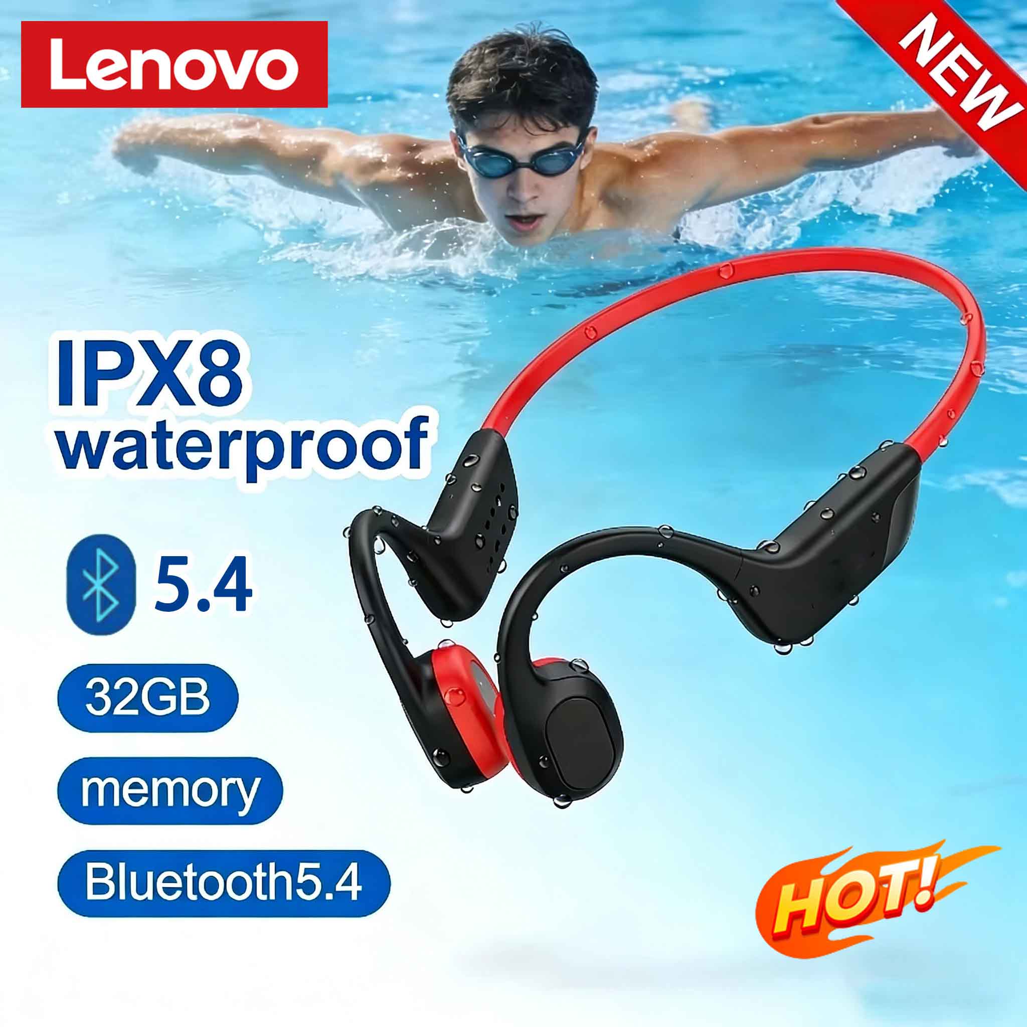 Lenovo Bone Conduction Headset - Bone Conduction Running Headphones review and price