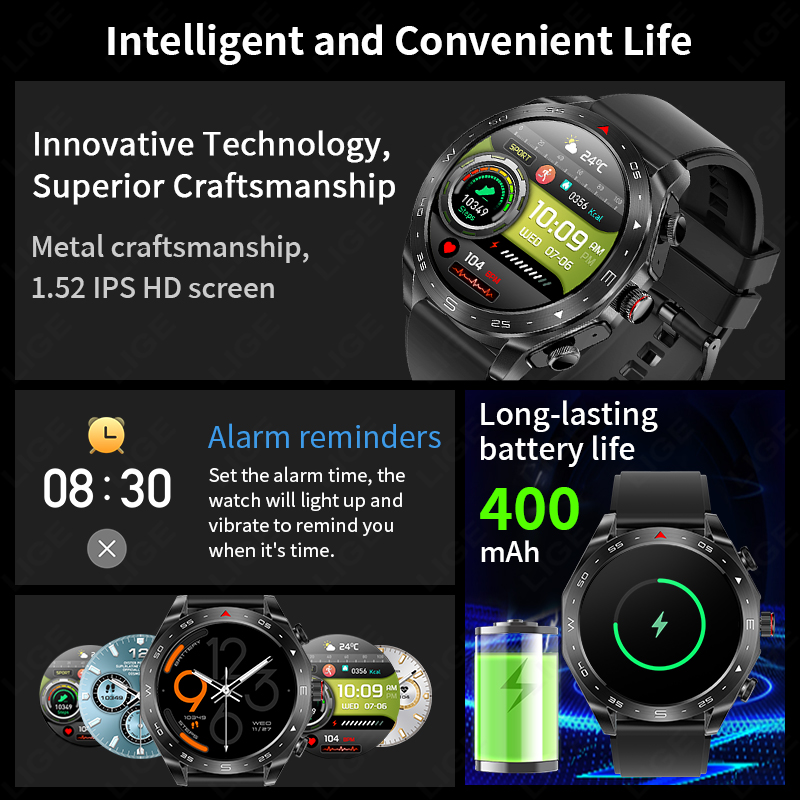 LIGE TWS 2‑in‑1 Smart Watch wi - Sleep Mask Headphones Bluetooth review and price