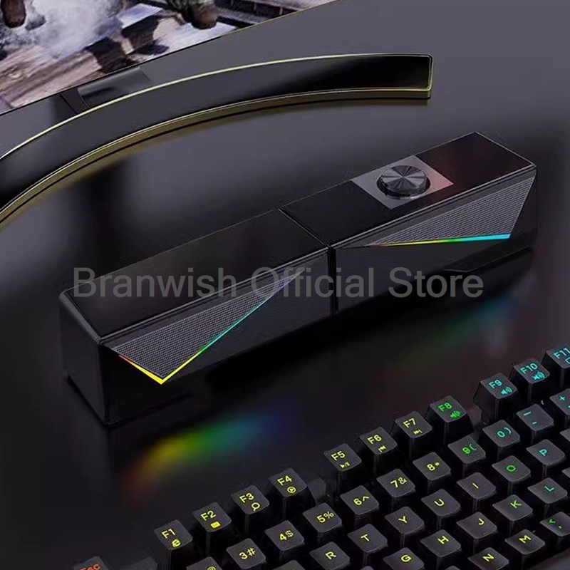 RGB Gaming Soundbar With Detac - Rgb Computer Soundbar For Pc review and price