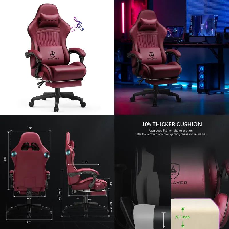 GTPLAYER Gaming Chair with Spe - Speakers review and price