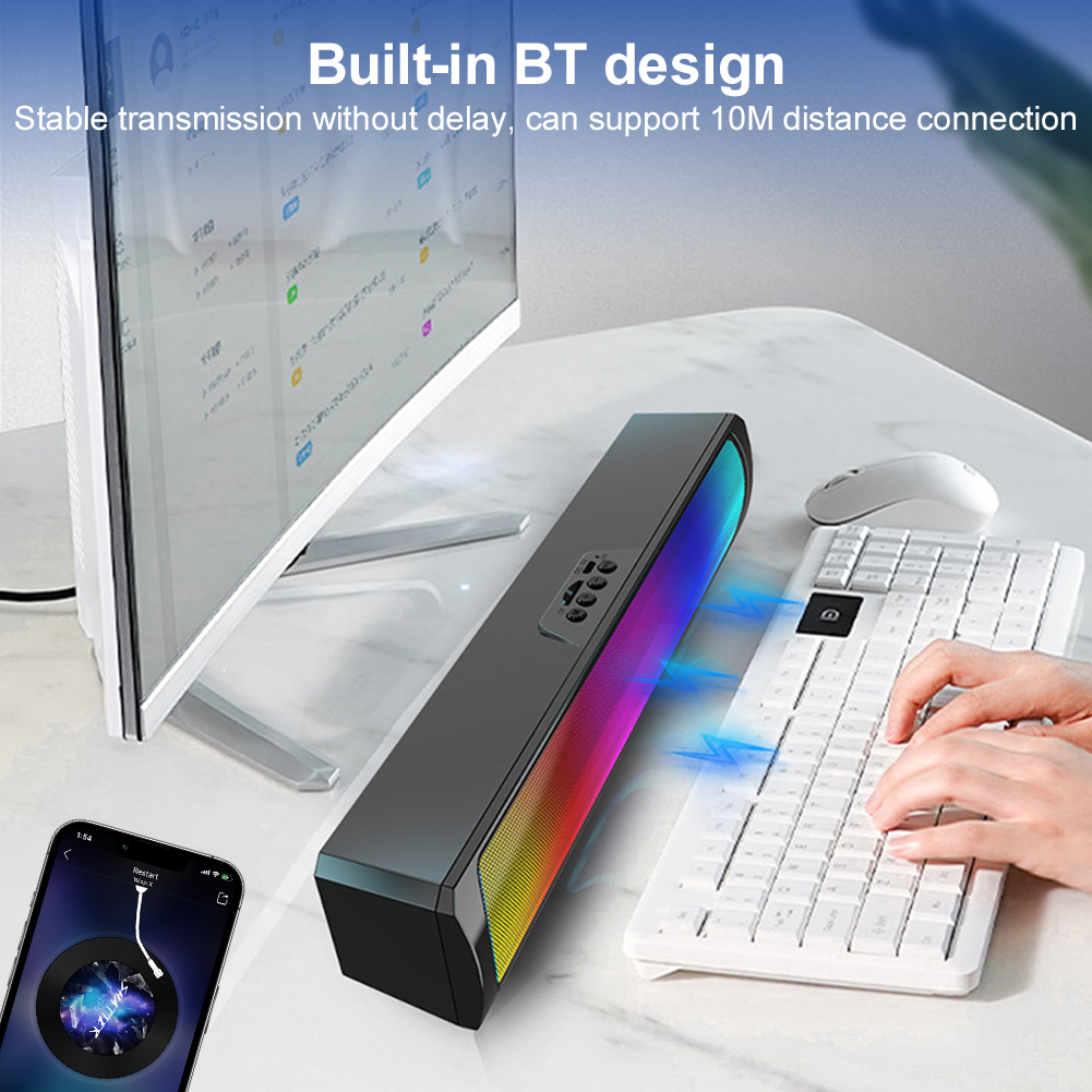 Portable Computer Sound Bar Sp - Rgb Computer Soundbar For Pc review and price