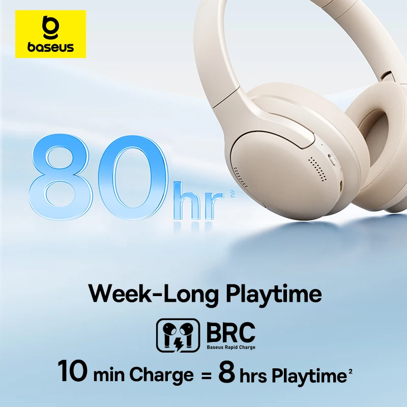 Baseus Wireless Headphones Blu - Anc Wireless Over Ear Headphones review and price