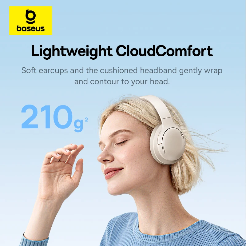Baseus Wireless Headphones Blu - Anc Wireless Over Ear Headphones review and price
